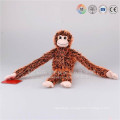 Sedex factory long arms and legs brown monkey lovely plush toy